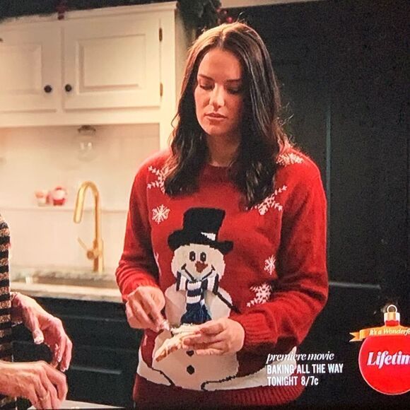 Carolyn Taylor Red Ugly Christmas Sweater Frosty Snowman Sweater Size L - Picture 5 of 6